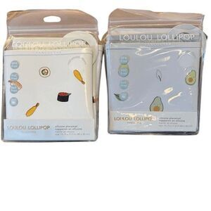 NWT Loulou Lollipop TWO Silicone Placemats Sushi / Avocado